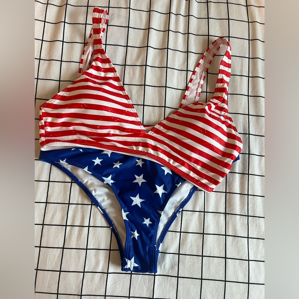 American flag swim suit
